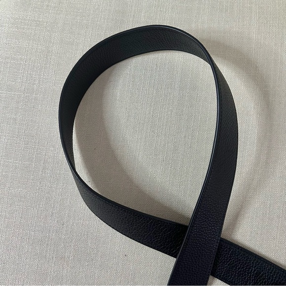 Coach Thick Pebbled Leather Guitar Strap Black Gunmetal Copper - Picture 9 of 11